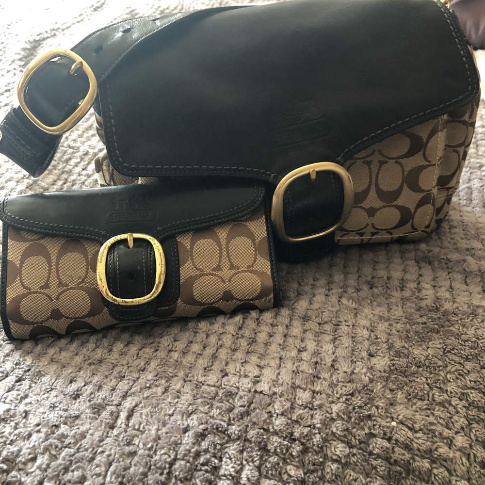 Coach Soho bag with matching Coach wallet